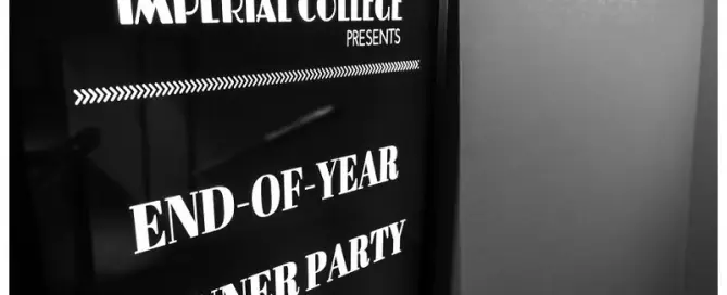 Imperial College London MBA Party Sign