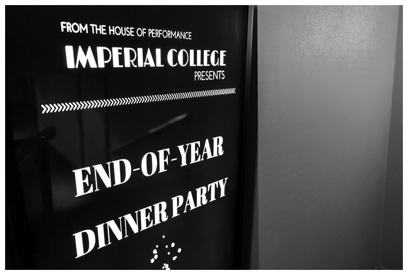 Imperial College London MBA Party Sign