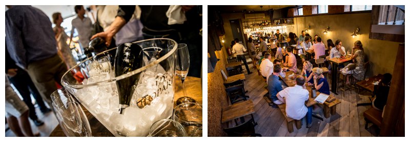 Launch Event Photography at Humble Grape Wine Bar - Prosecco and People Sitting